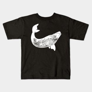 Baleine blanche et baleinier Kids T-Shirt